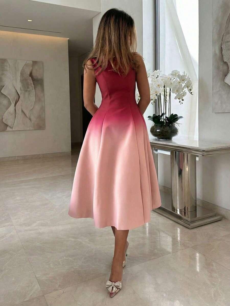 SHEIN SUKIENKA MIDI OMBRE S06__M
