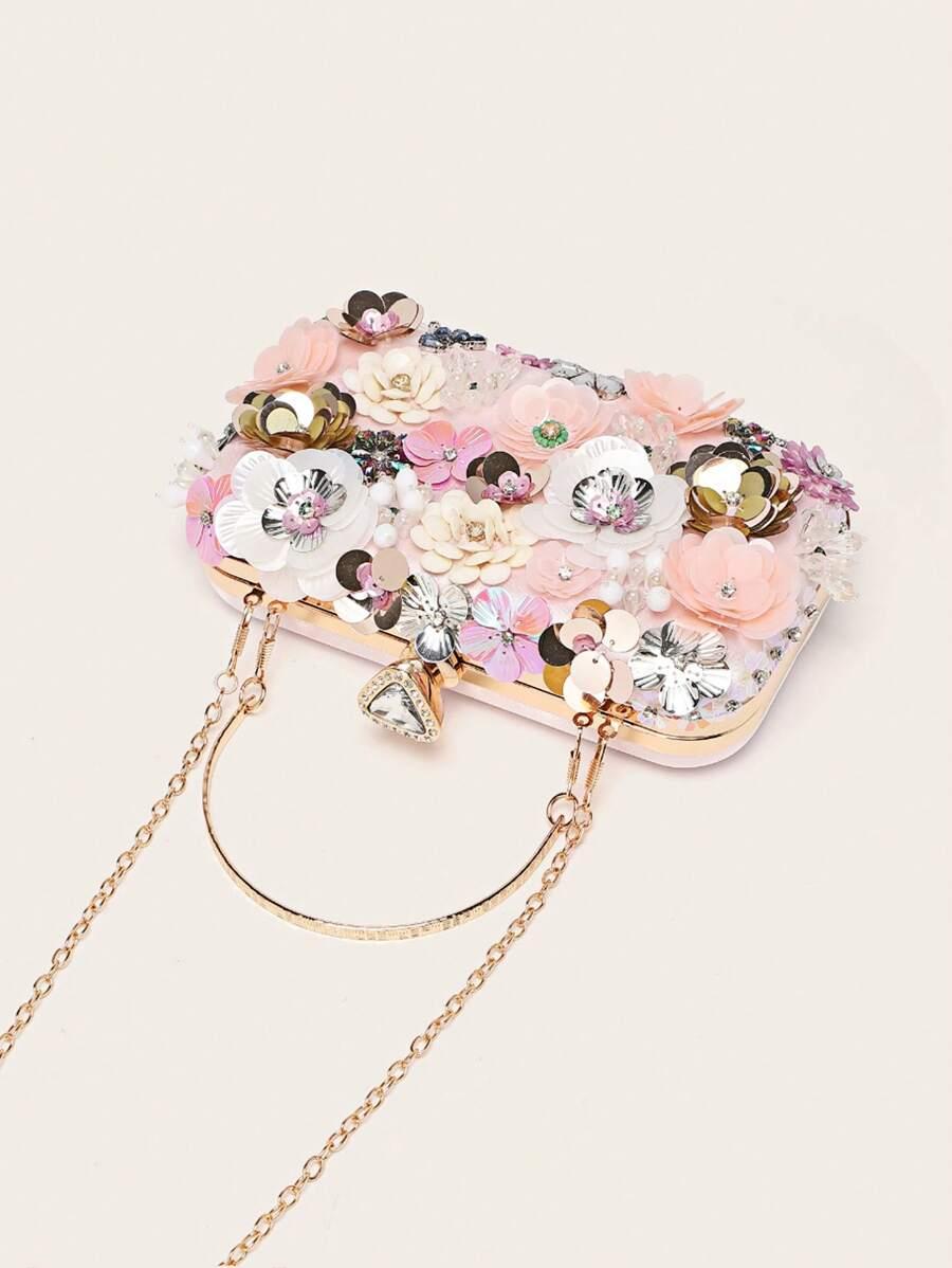 SHEIN TOREBKA ZDOBIENIE KWIATY S07__20X14