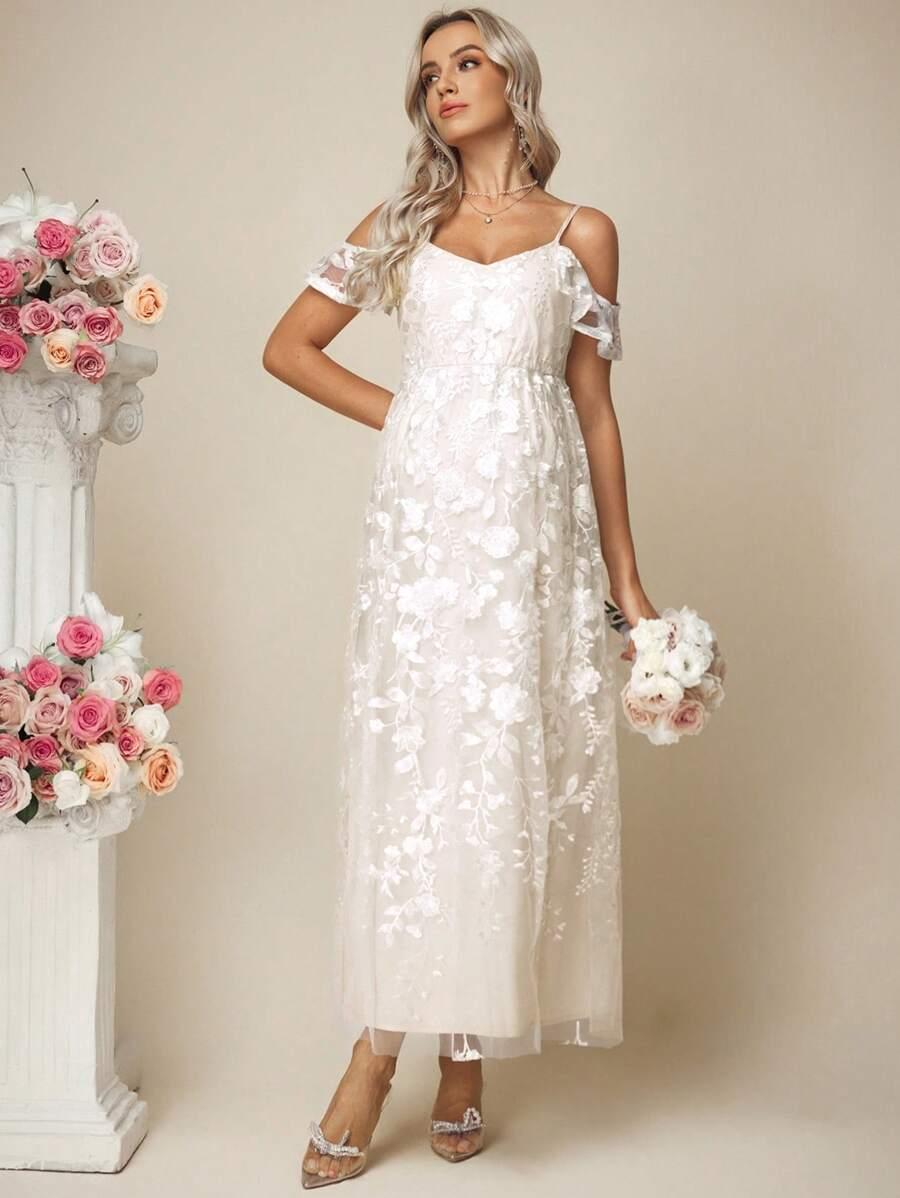 SHEIN SUKIENKA CIĄŻOWA KWIATY S06__M