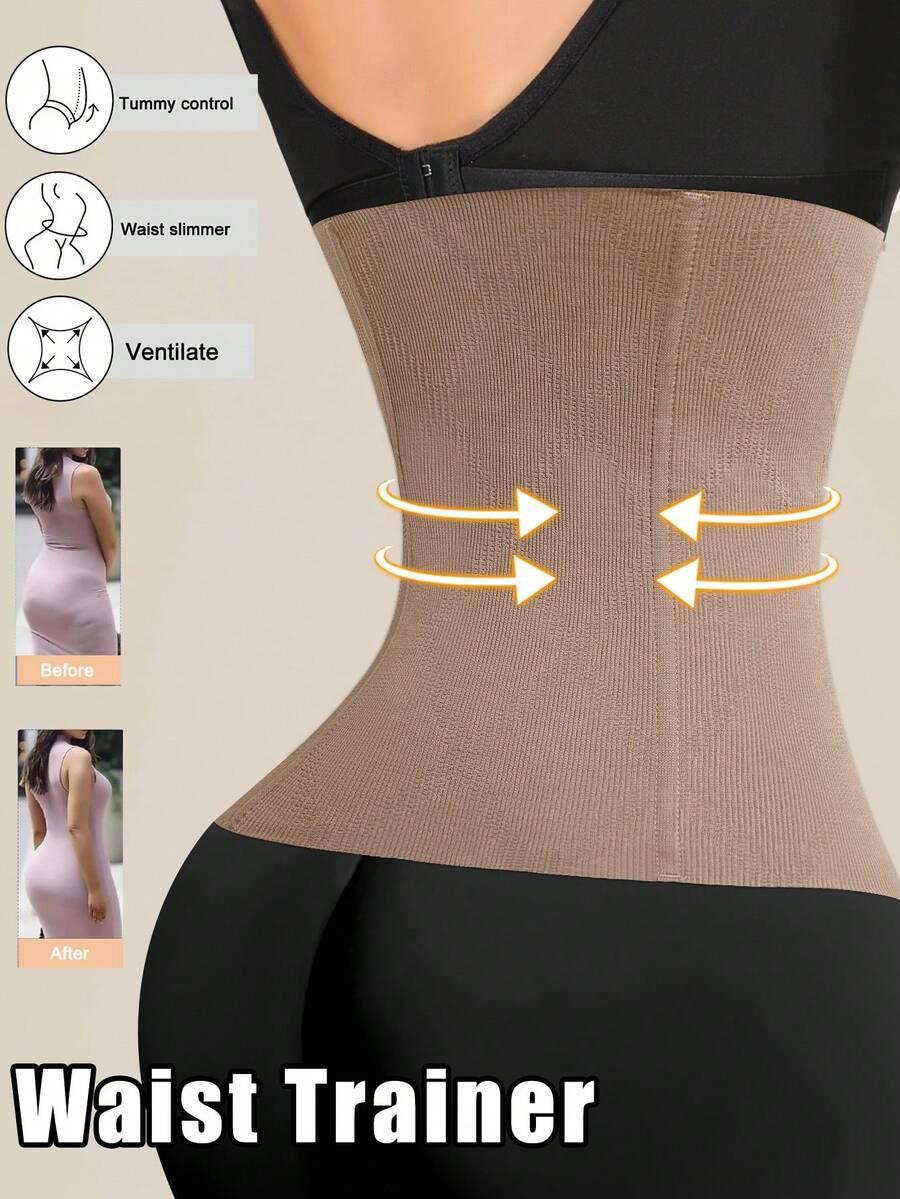 SHEIN BRĄZOWY GORSET WYSZCZUPLAJĄCY S06__XL