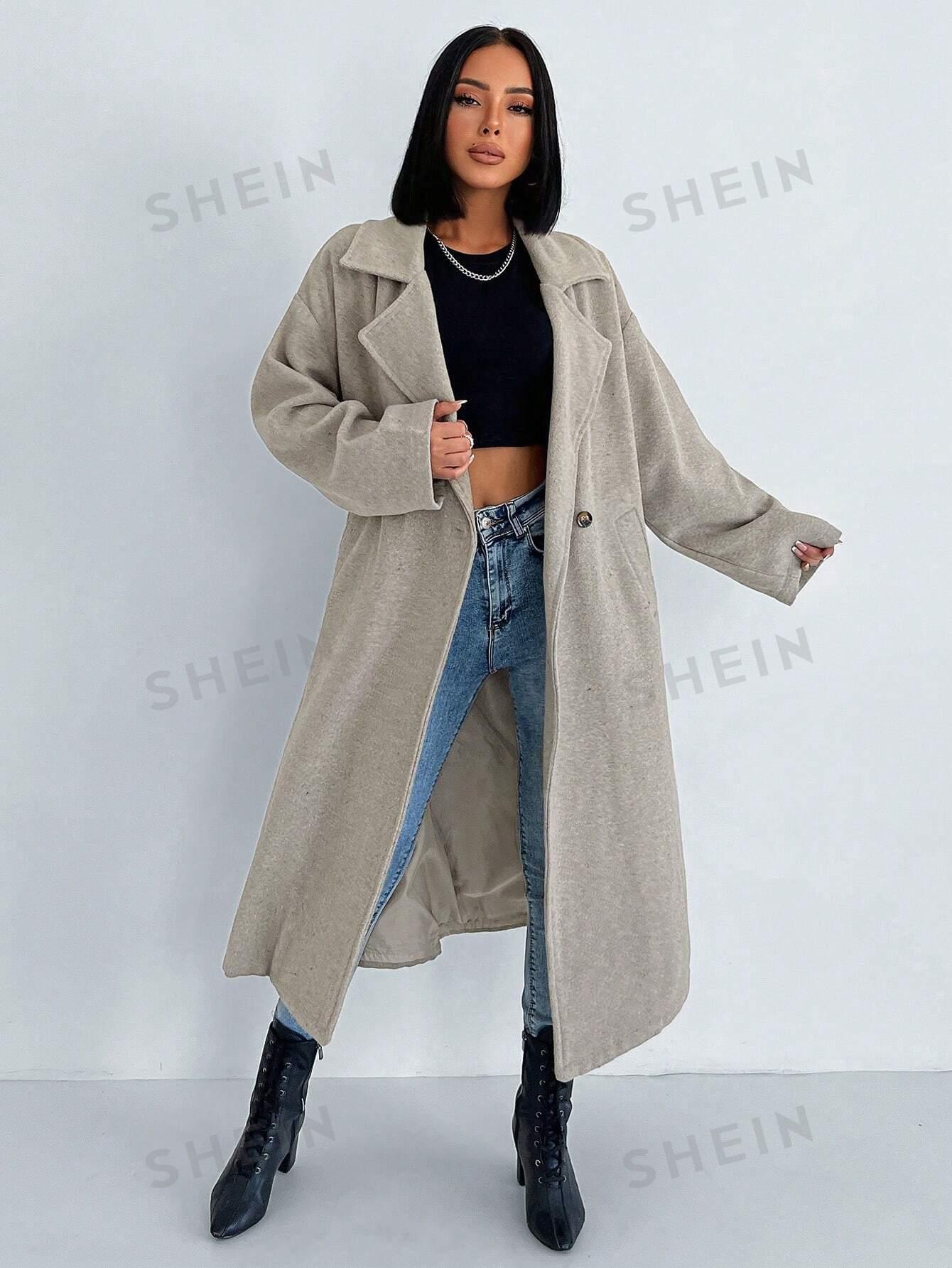 EKSHE DWURZĘDOWY PŁASZCZ OVERSIZE W01__M