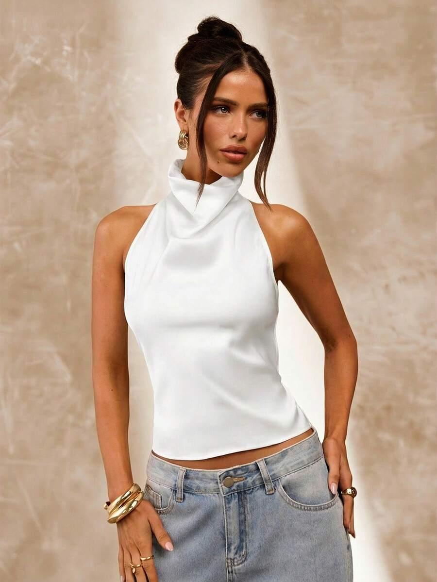 SHEIN BAWEŁNIANY BIAŁY TOP ODKRYTE PLECY PK01__XS