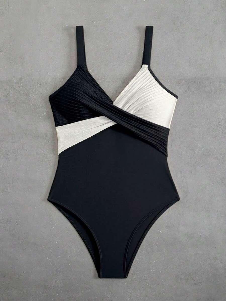 SWIM LUSHOIRE JEDNOCZĘŚCIOWY STRÓJ KĄPIELOWY KONTRAST S09__XXL