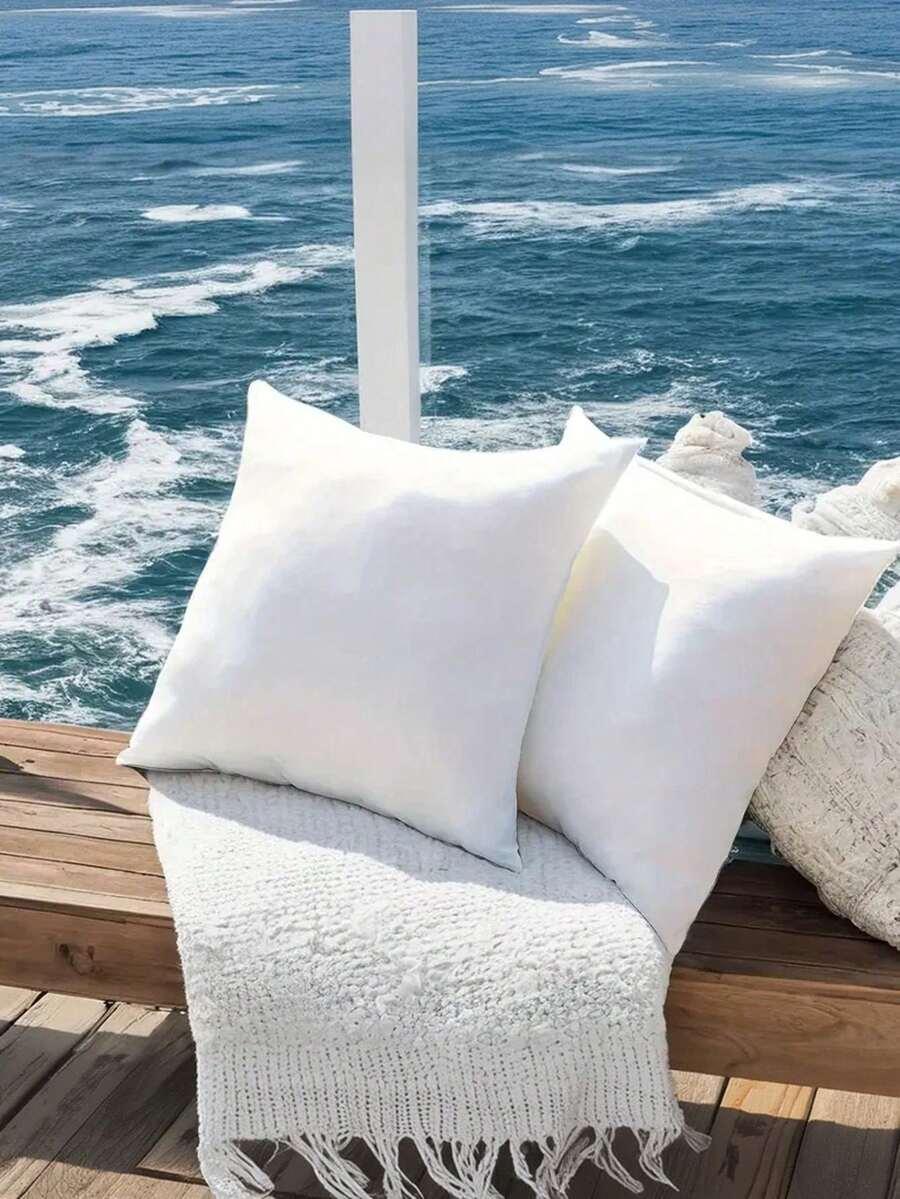 SHEIN BIAŁE POSZEWKI NA PODUSZKI 4-PACK S07__45X45
