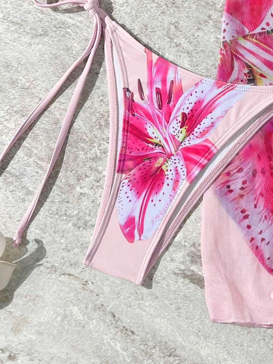 SHEIN DWUCZĘŚCIOWY STRÓJ KĄPIELOWY PAREO S09__S