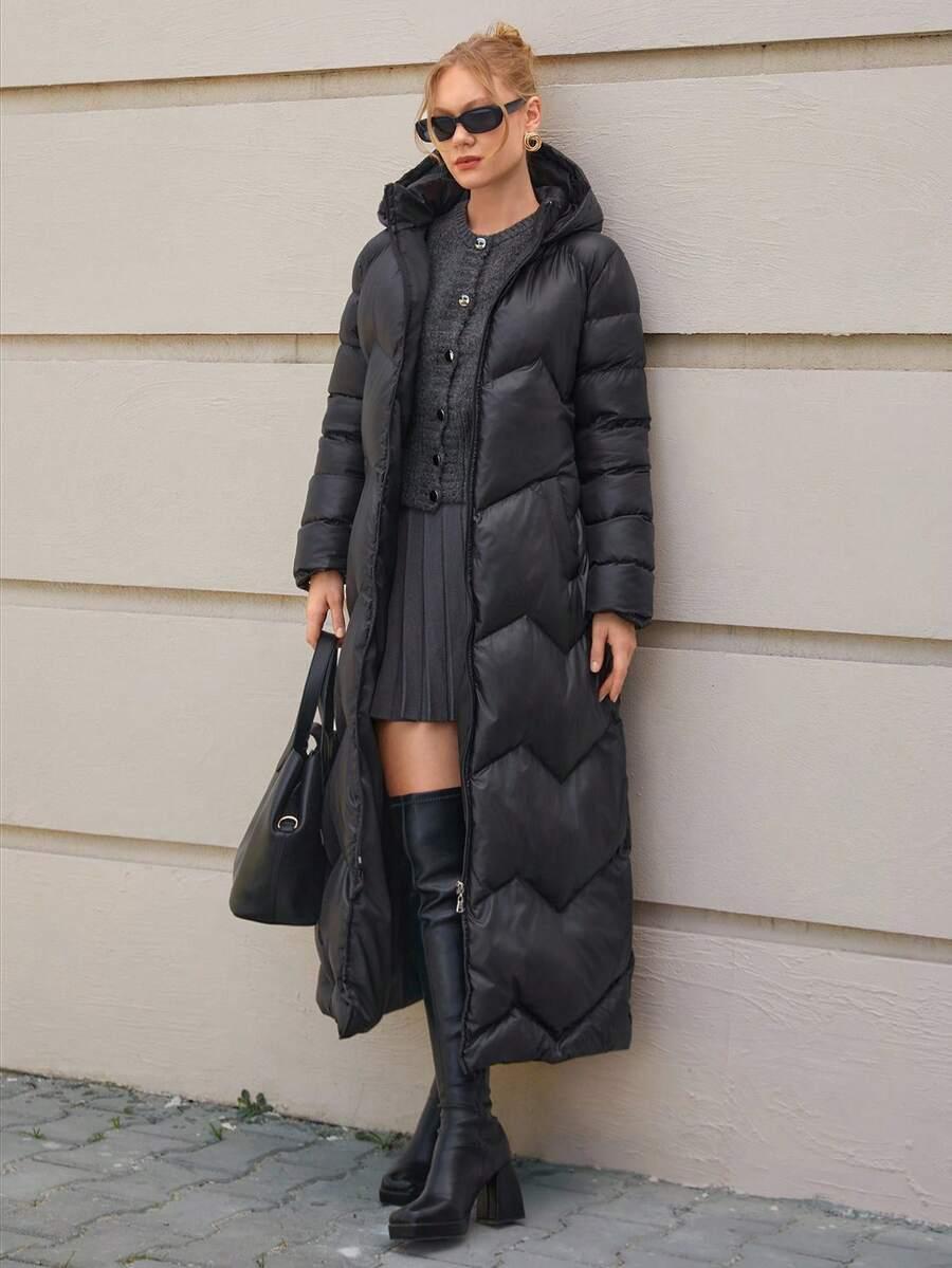 SHEIN CZARNA PIKOWANA KURTKA W01__M