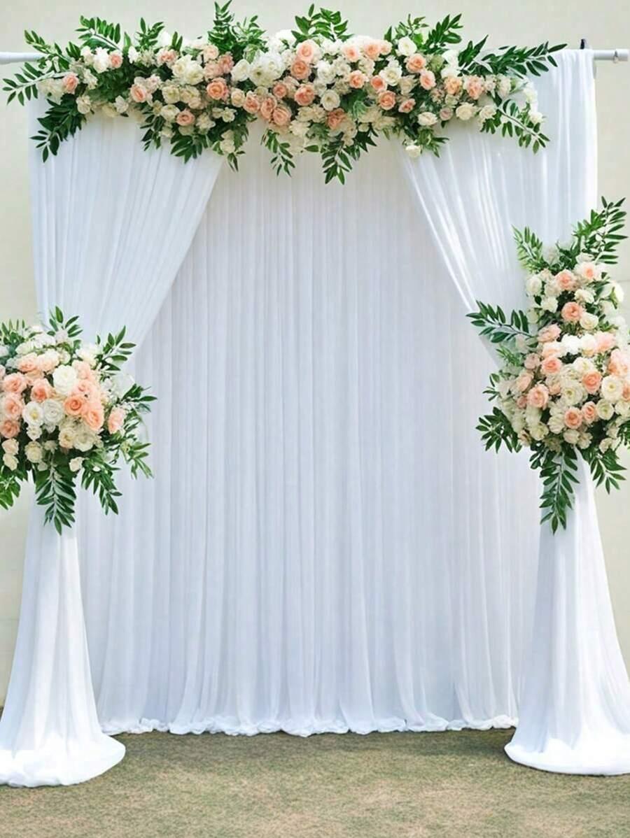 SHEIN BIAŁA KURTYNA DEKORACJA S07__200X200CM