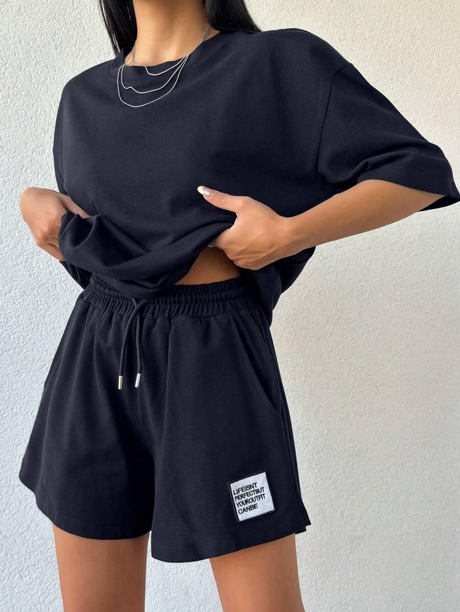 SHEIN BLUZKA SPODENKI KOMPLET S06__L