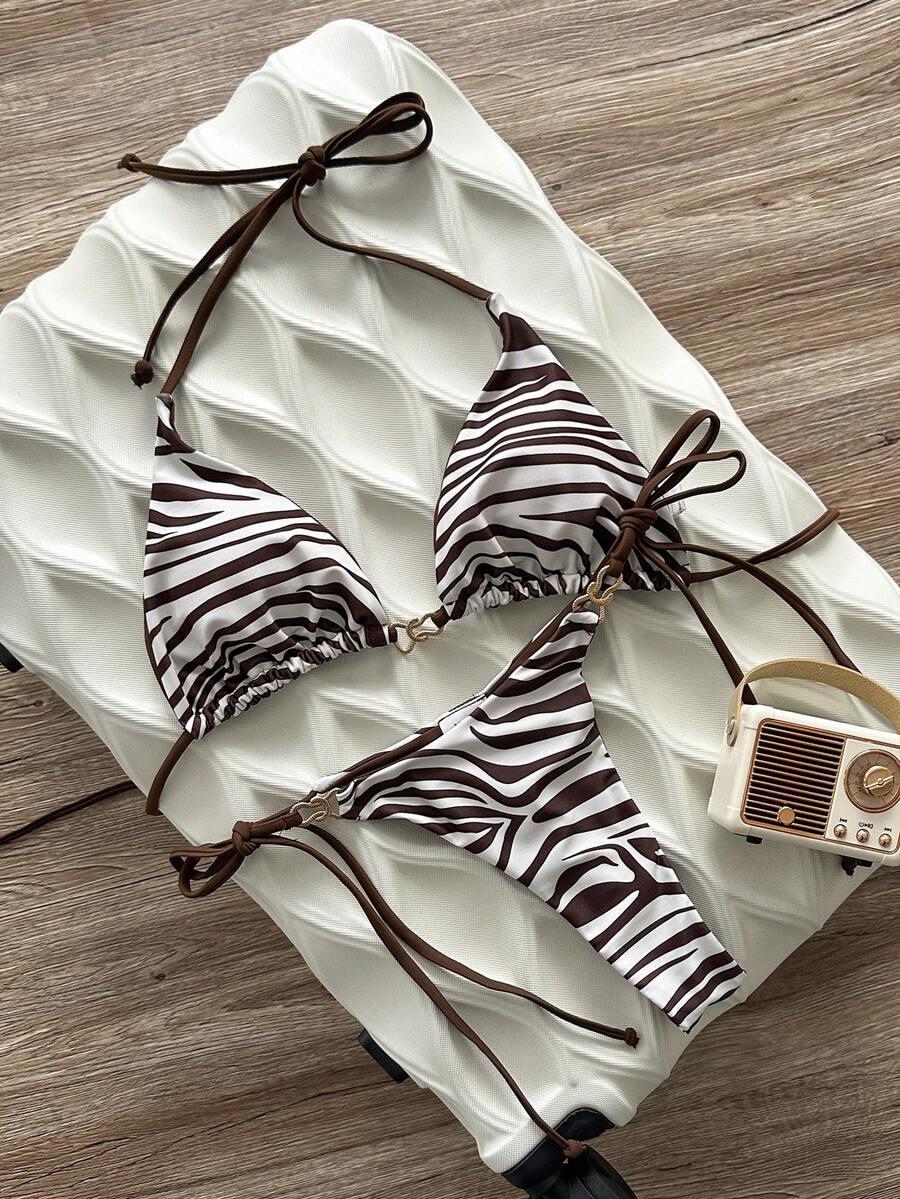 SWIM VCAY DWUCZĘŚCIOWY STRÓJ KĄPIELOWY ANIMAL PRINT S09__M