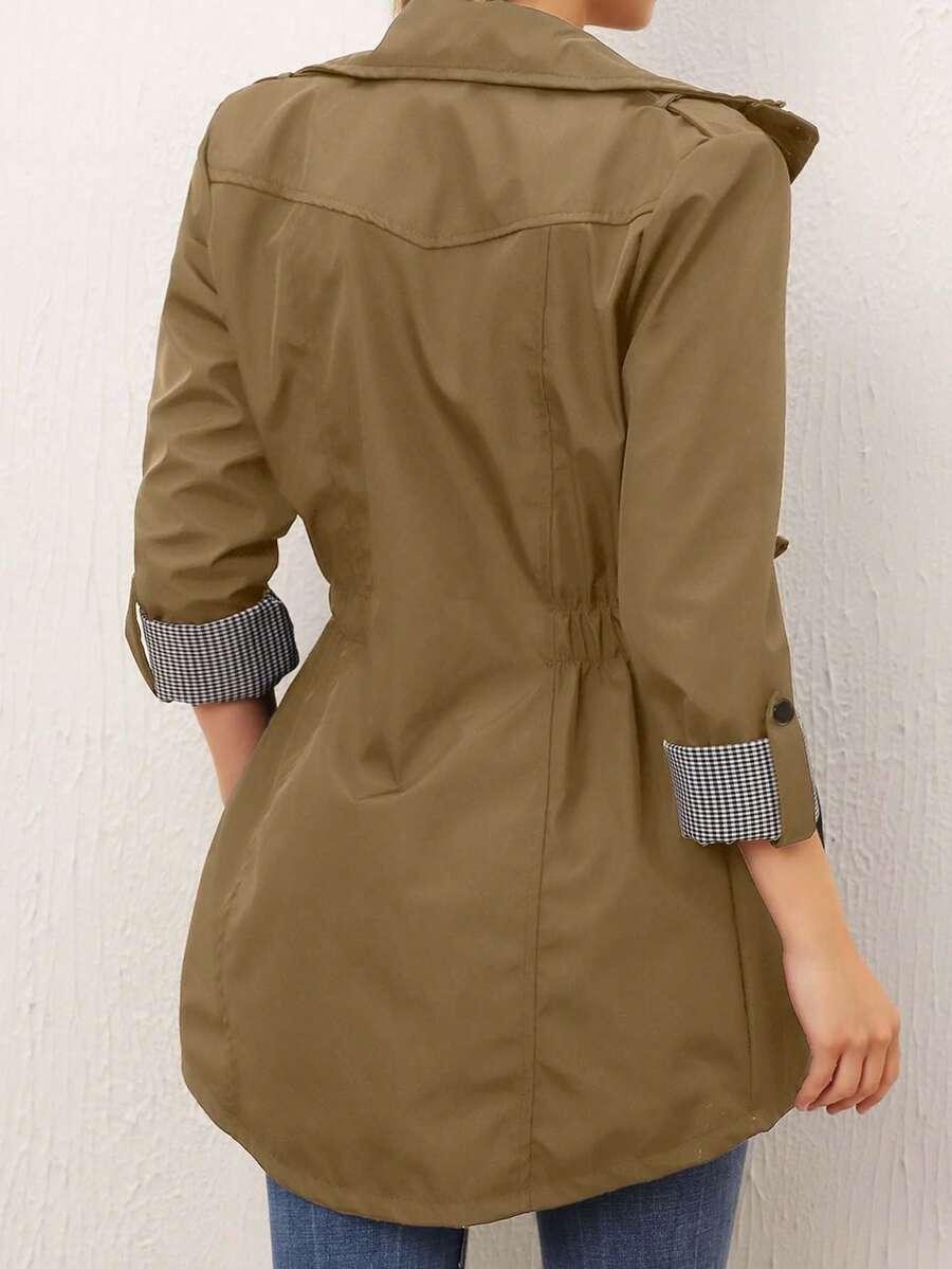 SHEIN BEŻOWA KURTKA ZAMEK W01__XL