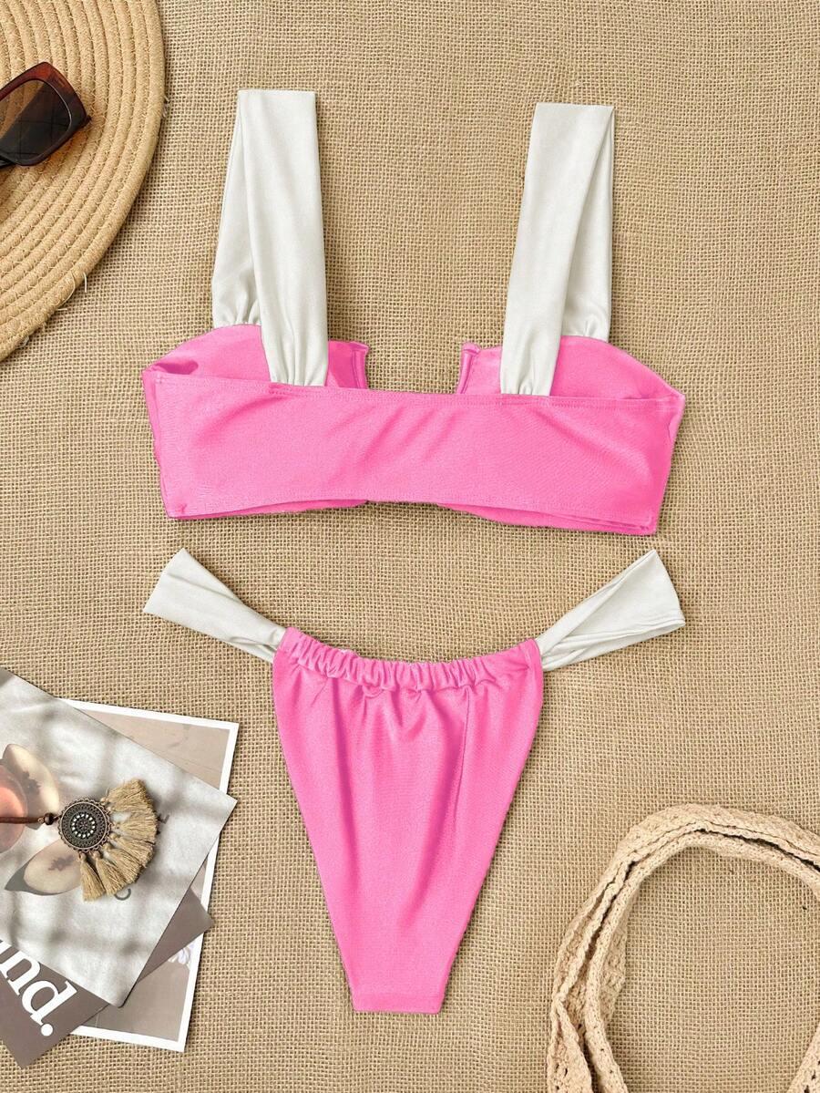 BONVOYETTE RÓŻOWY KOMPLET BIKINI PK01__S