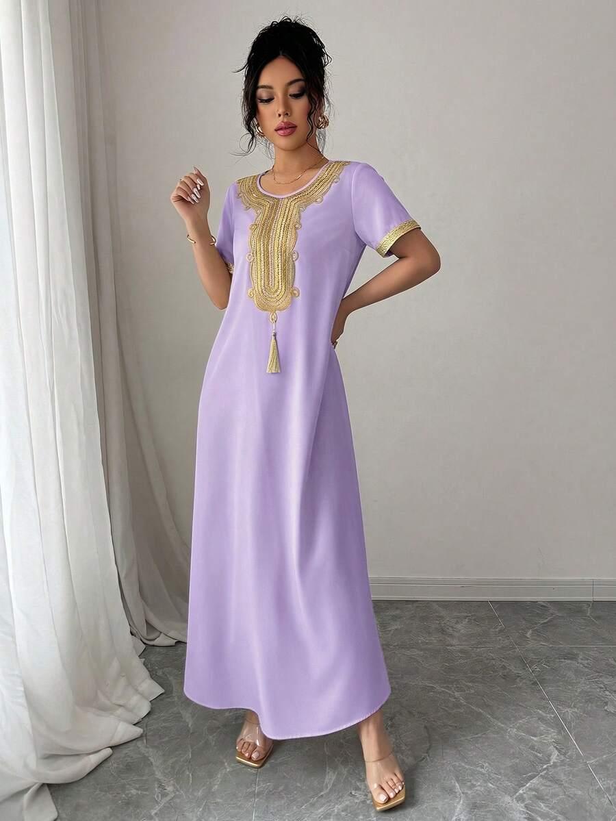 SHEIN FIOLETOWA MAXI SUKIENKA S06__M