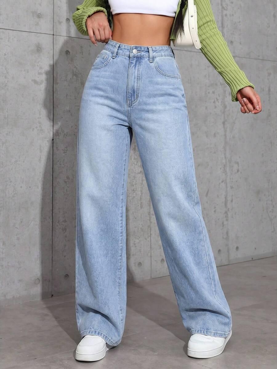 SHEIN NIEBIESKIE SPODNIE JEANS S06__L