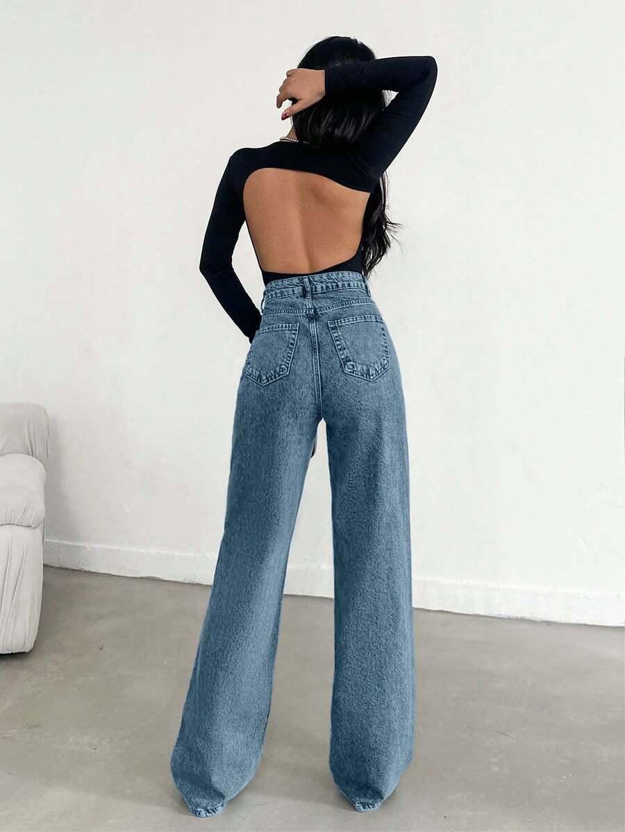 SHEIN NIEBIESKIE SPODNIE JEANS S06__M