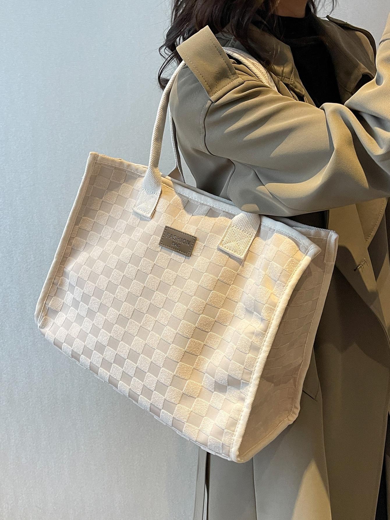 SHEIN BEŻOWA TOREBKA TEKSTURA S07__30X18X39