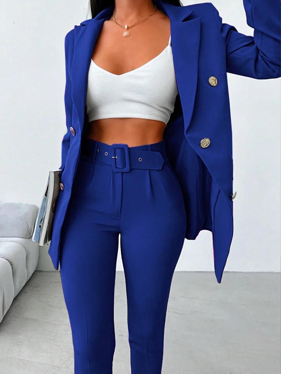 SHEIN MARYNARKA SPODNIE KOMPLET S06__M
