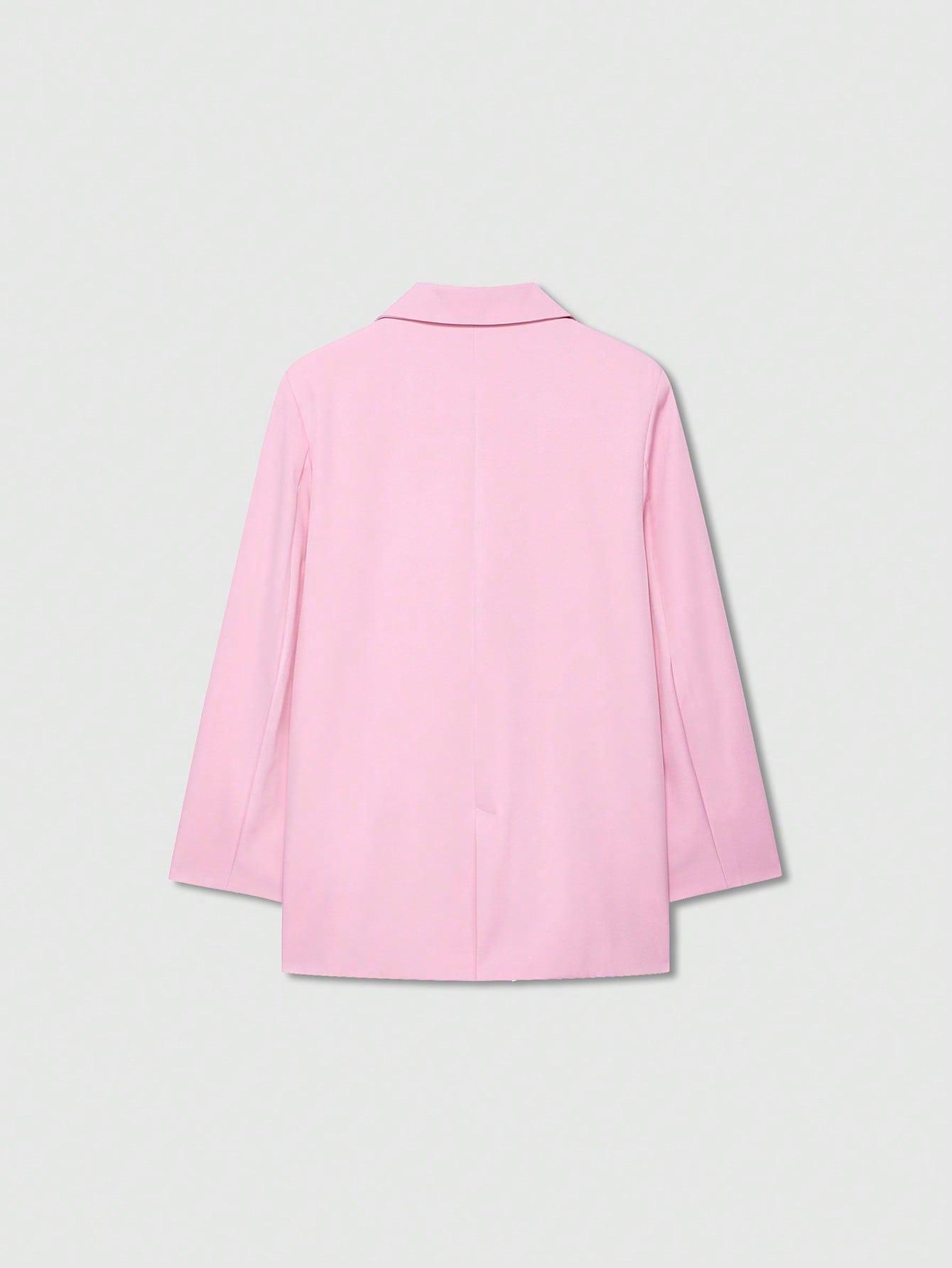 SHEIN RÓŻOWA MARYNARA GUZIKI S06__XS