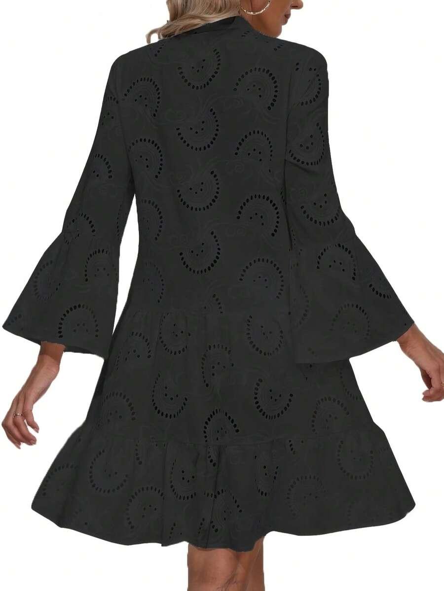 SHEIN CZARNA SUKIENKA GUZIKI S06__L