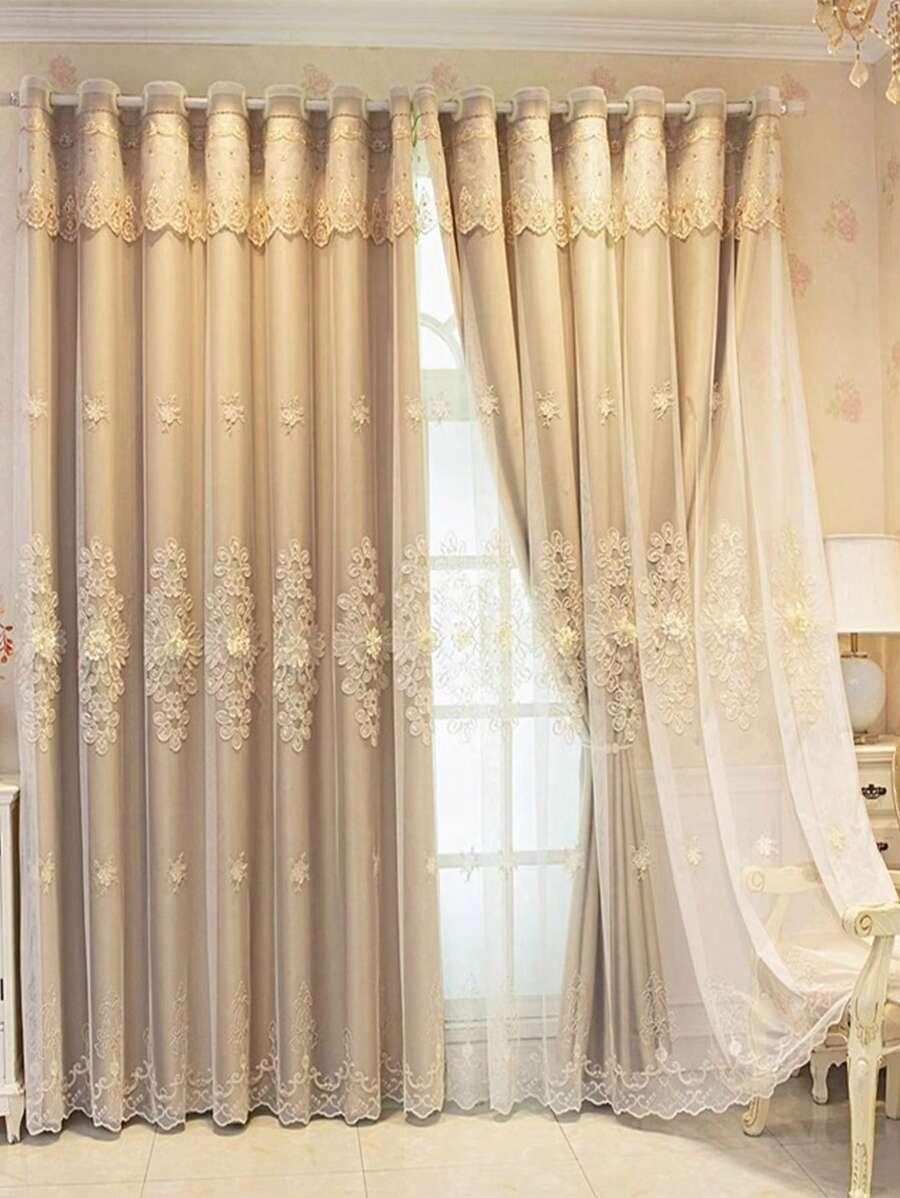 SHEIN DWUSTRONNA ZASŁONA ZDOBIENIE S07__150X250CM