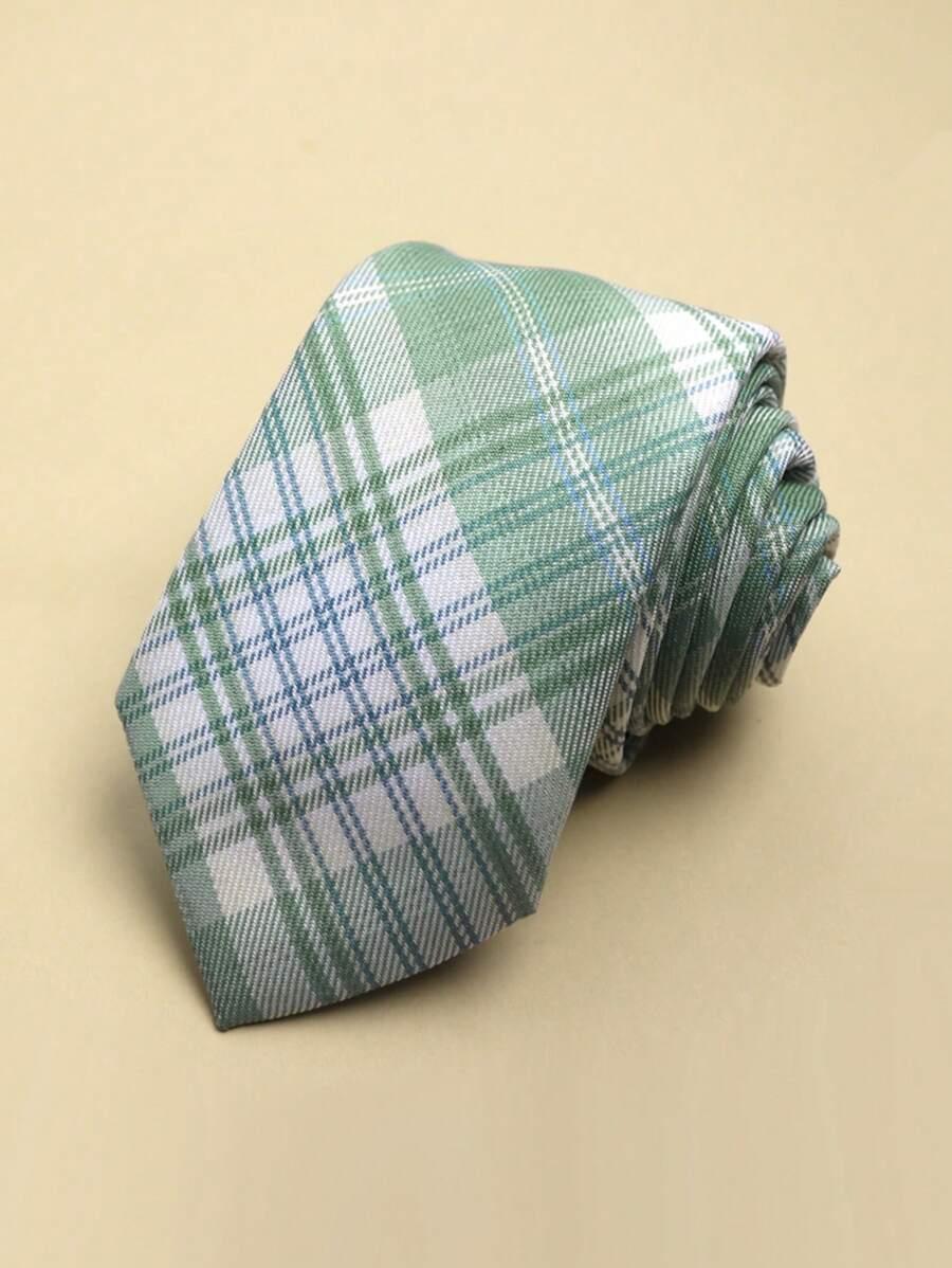 SHEIN KLASYCZNY KRAWAT KRATKA S07__7X145