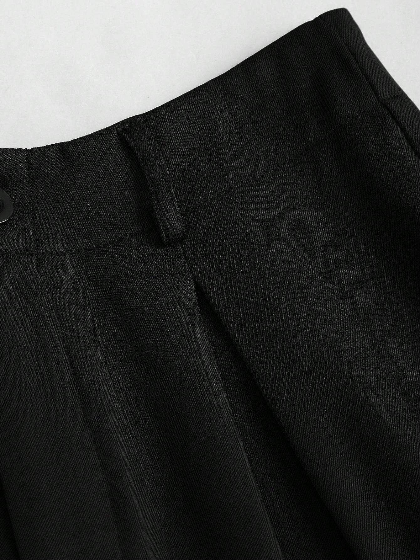 SHEIN CZARNE SPODNIE PROSTA NOGAWKA S09__XS