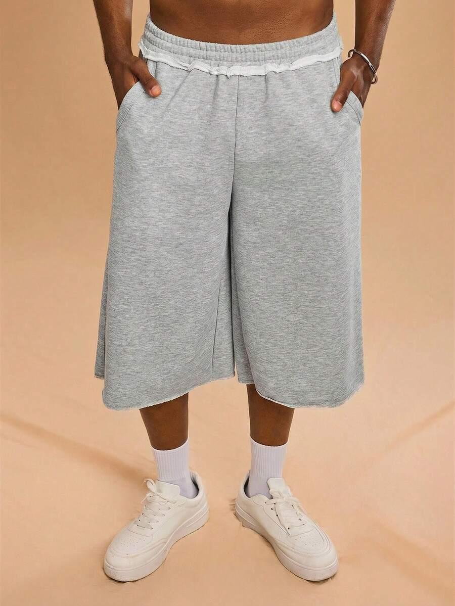 SHEIN SZARE SPODENKI KIESZENIE S06__M