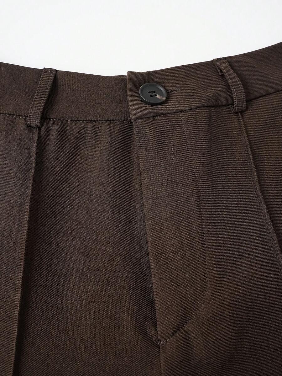 SHEIN BRĄZOWE SPODNIE CASUAL S06__XL