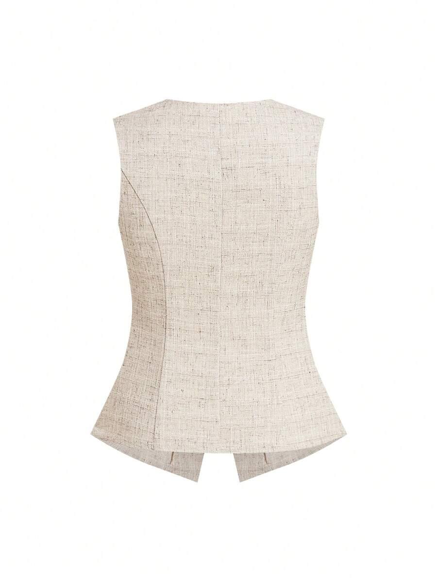 SHEIN BEŻOWE SPODNIE CASUAL S09__M