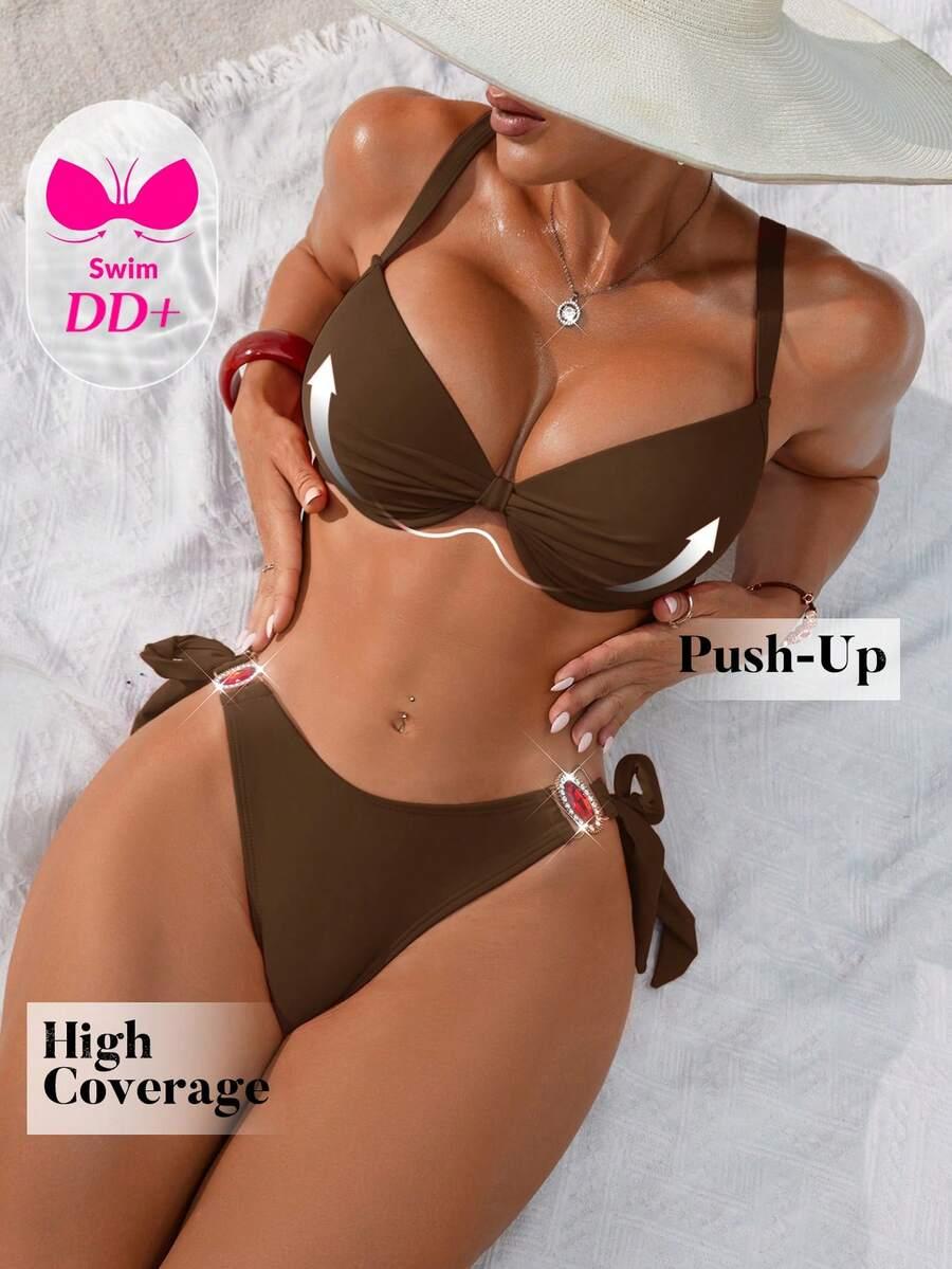 SHEIN DWUCZĘŚCIOWY STRÓJ KĄPIELOWY S09__M
