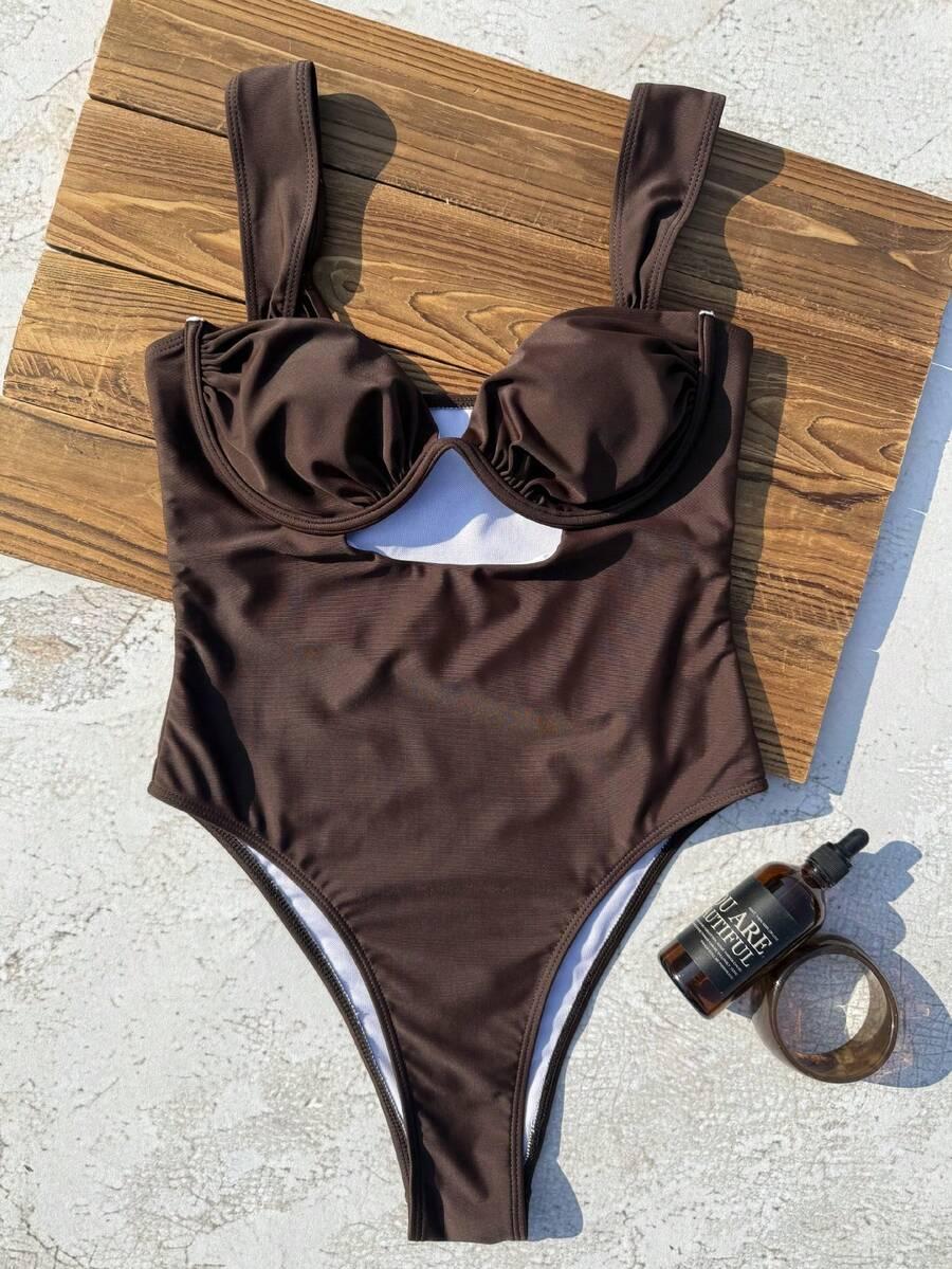 SHEIN JEDNOCZĘŚCIOWY STRÓJ KĄPIELOWY S09__L