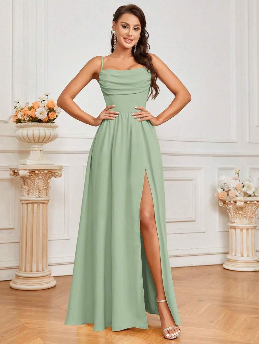 SHEIN ZIELONA MAXI SUKIENKA S06__XS
