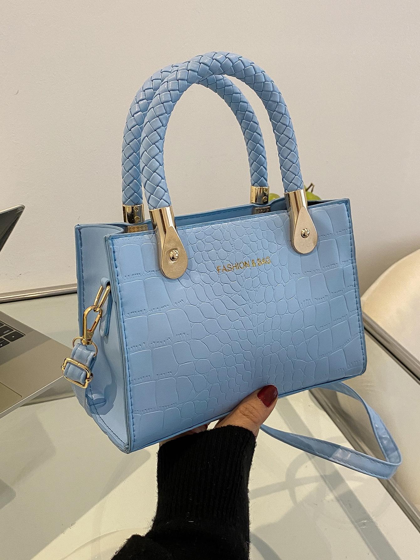 SHEIN NIEBIESKA TOREBKA IMITACJA SKÓRY S07__14,5 X 8,5 X