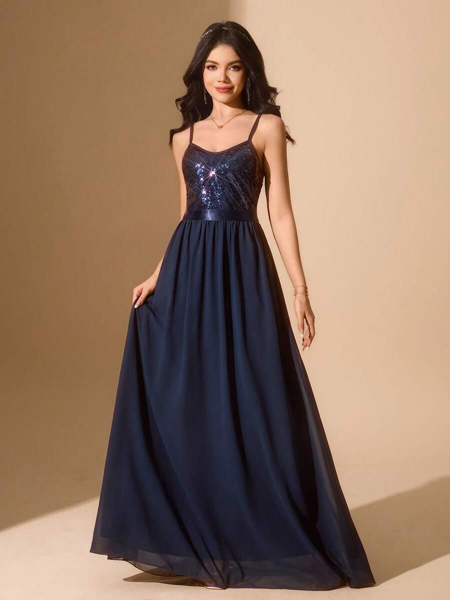 SHEIN MAXI SUKIENKA NA RAMIĄCZKACH S06__162-166