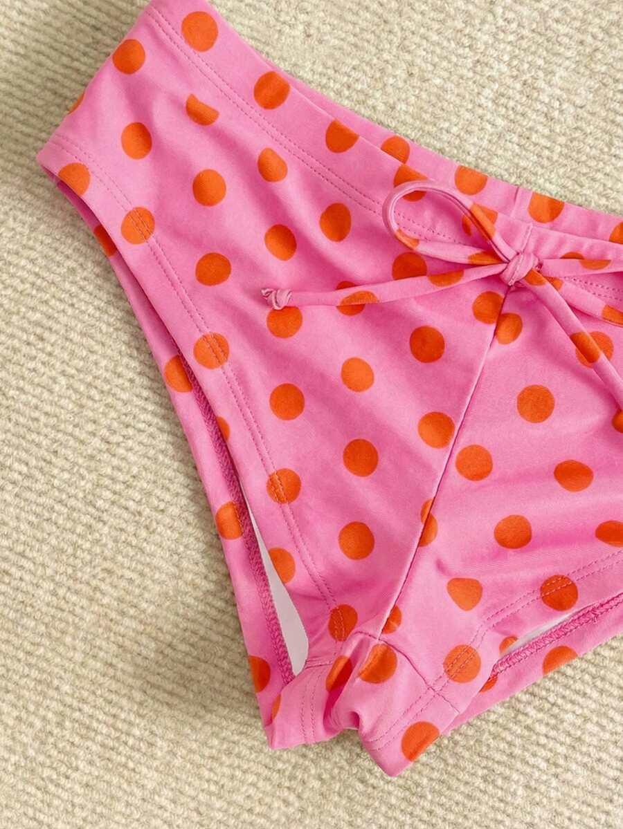 SHEIN DWUCZĘŚCIOWY STRÓJ KĄPIELOWY WZÓR GROSZKI S09__M