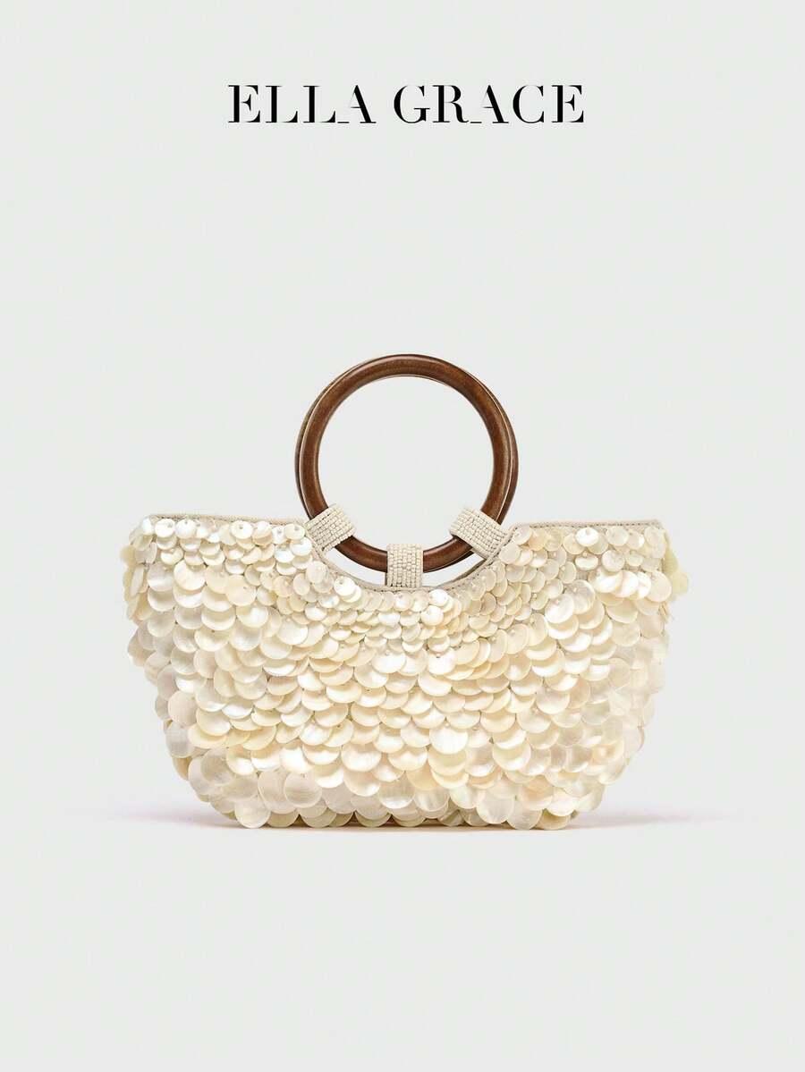 SHEIN TOREBKA ZDOBIENIE CEKINY S07__15X29CM