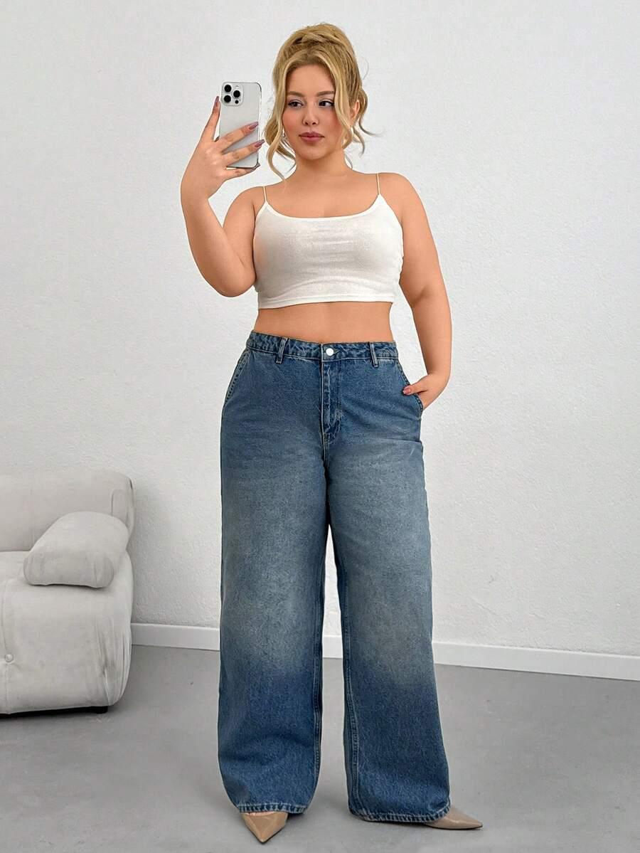 QUICK FASHIONHUB NIEBIESKIE SPODNIE JEANS S06__50