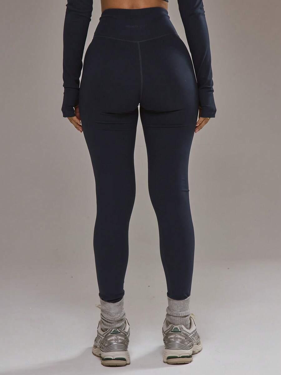 MUSERA GRANATOWE LEGGINSY WYSOKI STAN S06__S