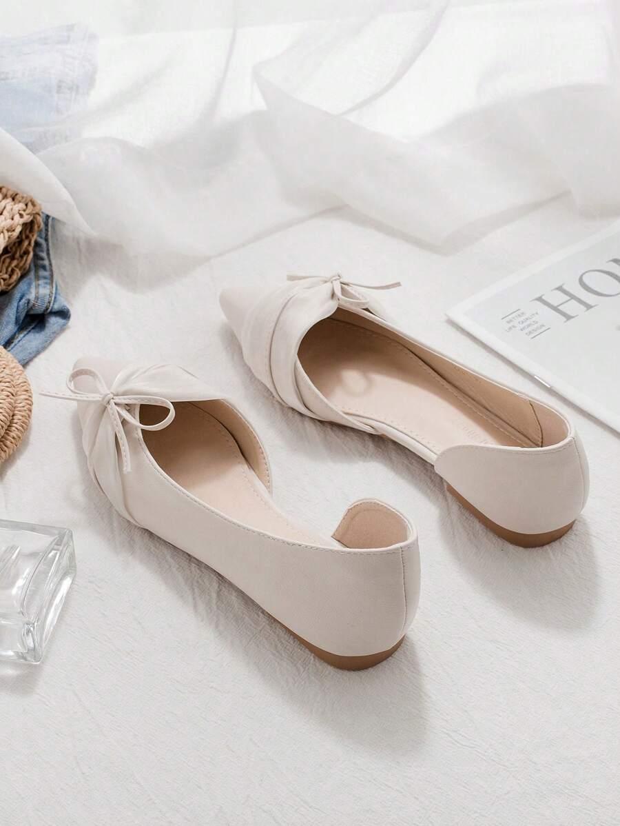 SHEIN BEŻOWE BALERINY KOKARDA S06__38