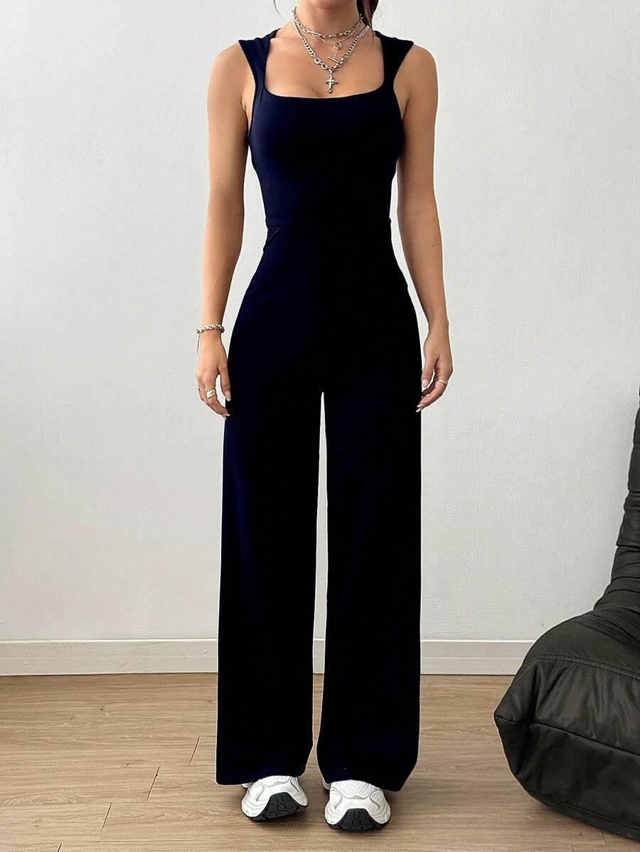 SHEIN GRANATOWY KOMBINEZON CASUAL S06__S