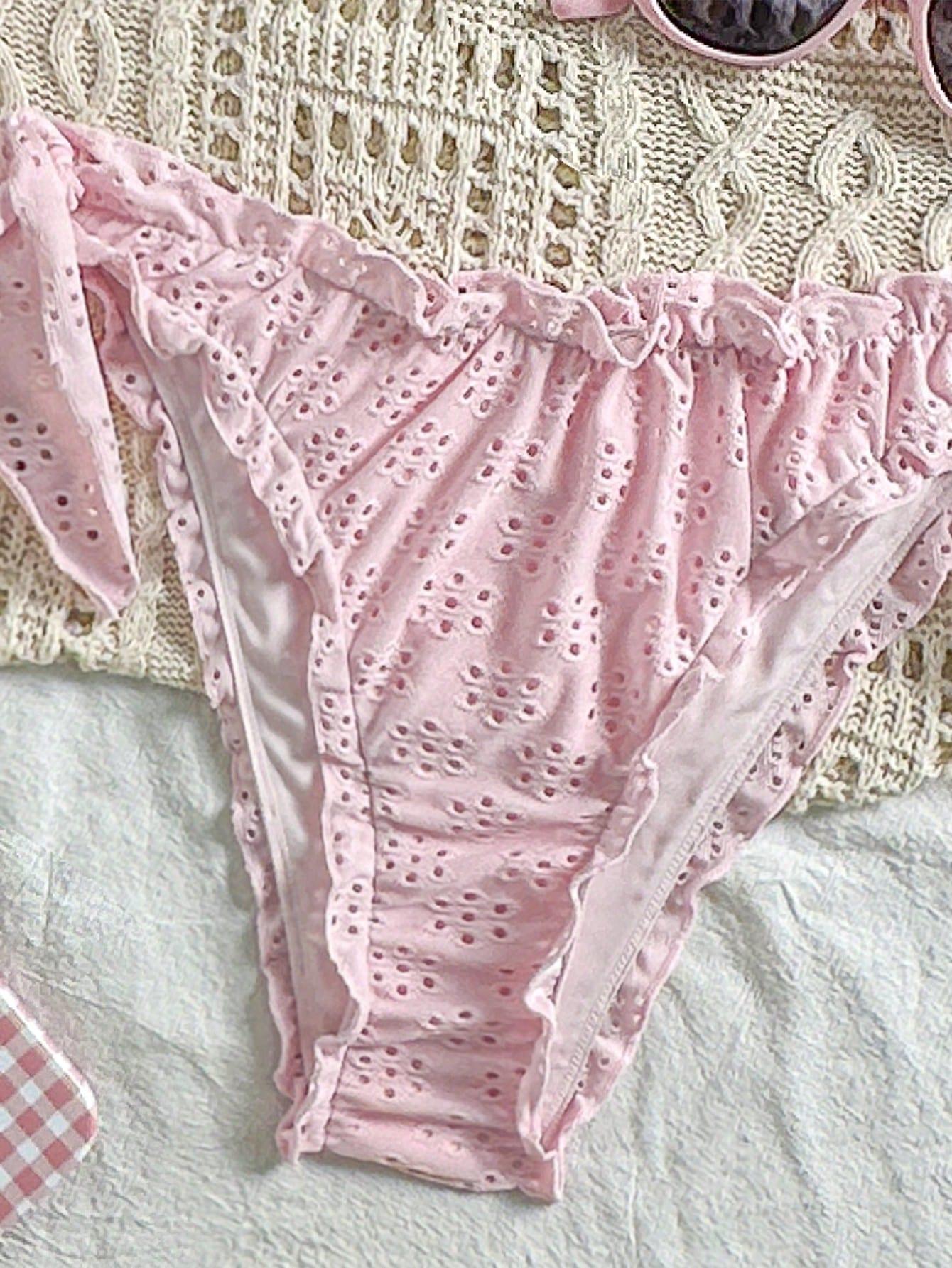 SHEIN RÓŻOWY DWUCZĘŚCIOWY STRÓJ KĄPIELOWY S09__L