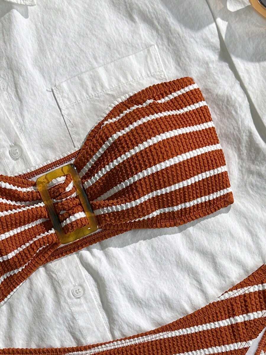 SHEIN DWUCZĘŚCIOWY STRÓJ KĄPIELOWY S09__L