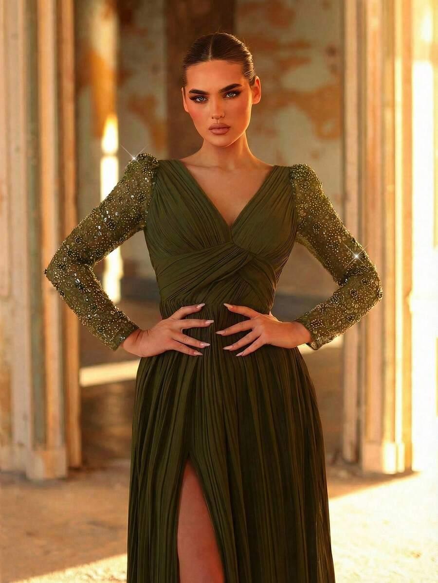 AUREIA ZIELONA MAXI SUKIENKA S06__M