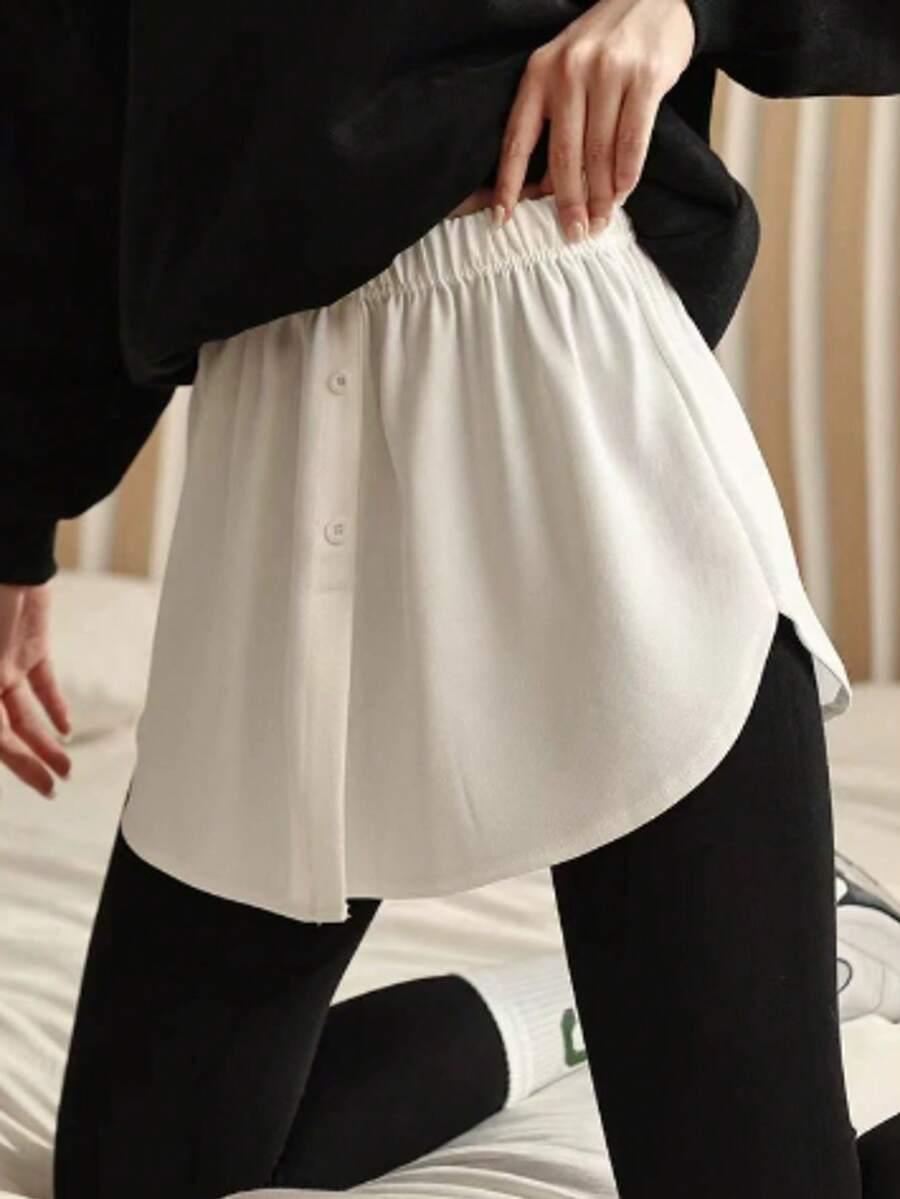 SHEIN SPÓDNICA PRZEDŁUŻENIE KOSZULI 2-PACK S06__XL