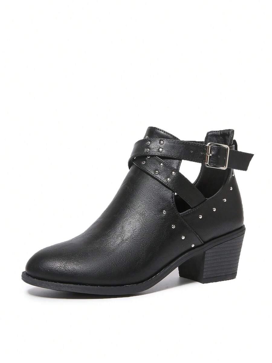 SHEIN CZARNE PÓŁBUTY OBCAS W01__38