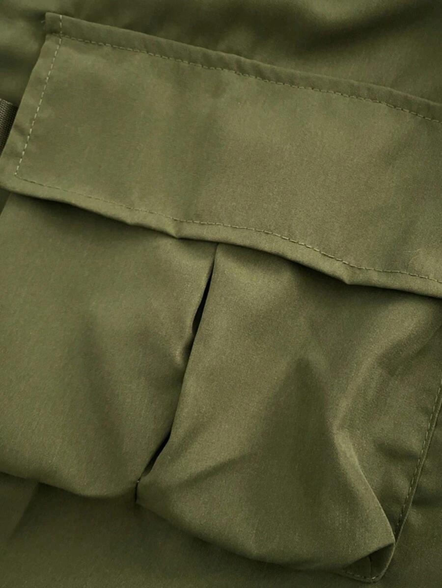 SHEIN ZIELONA KAMIZELKA KIESZENIE S06__XL
