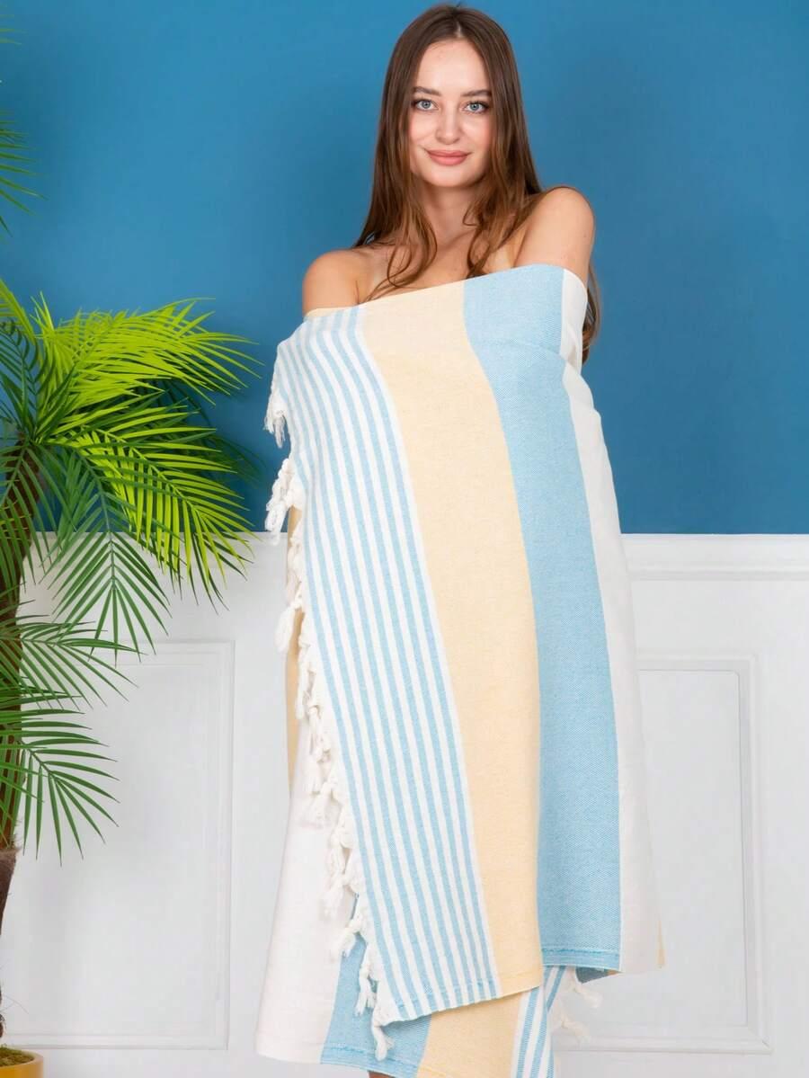SHEIN RĘCZNIK PLAŻOWY PASKI S07__90X180CM