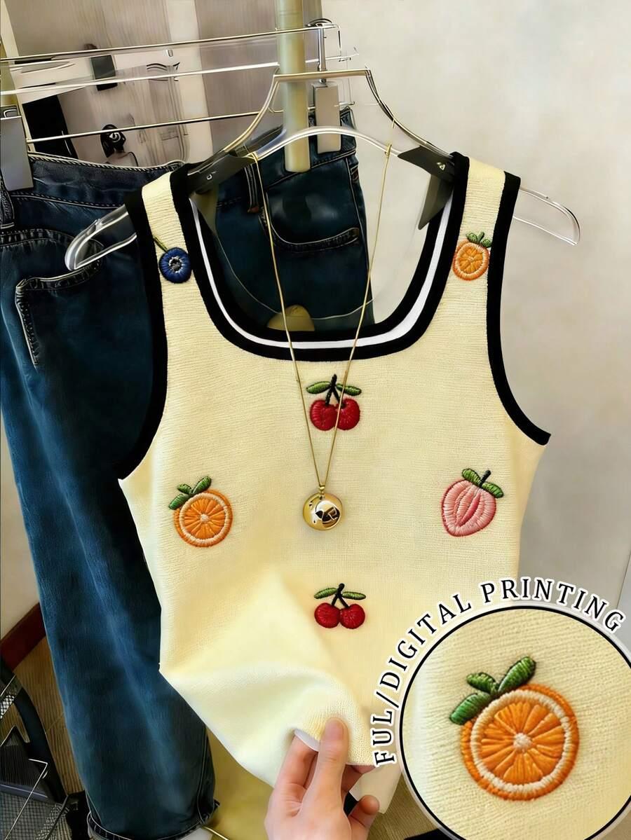 SHEIN TOP RAMIĄCZKA PRINT