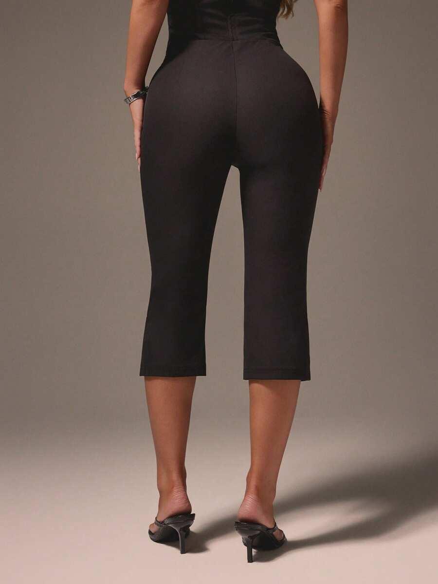 MISSGUIDED CZARNE SPODNIE RYBACZKI S09__L
