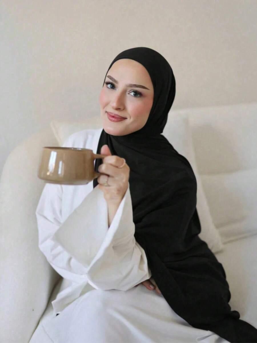 SHEIN CZARNA CHUSTA NA GŁOWĘ S07