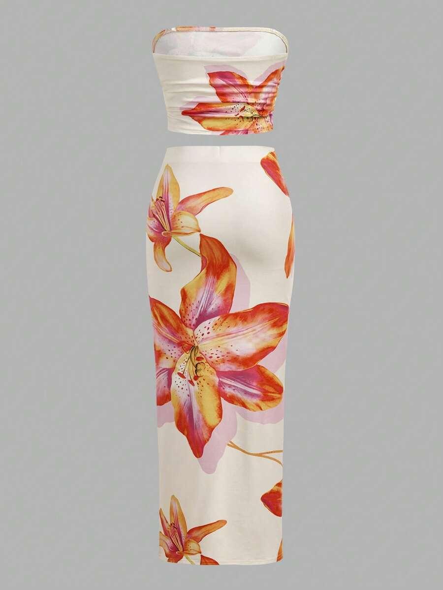 SHEIN KOMPLET SPÓDNICA TOP S06__140-146